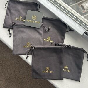 Julie Vos Gray Jewelry Pouches